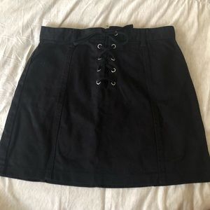 Lace Up Skirt with zipper